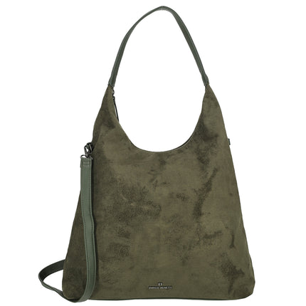 Norah Single Handle Faux Suede Shoulder Shopper Bag