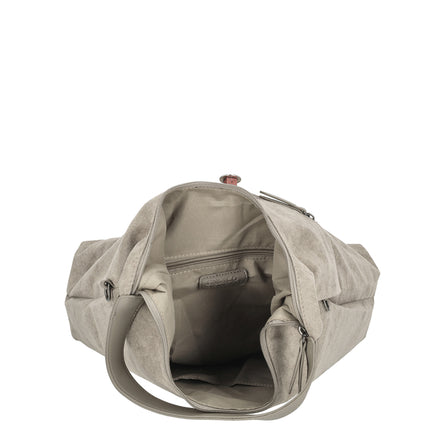 Norah Single Handle Faux Suede Shoulder Shopper Bag