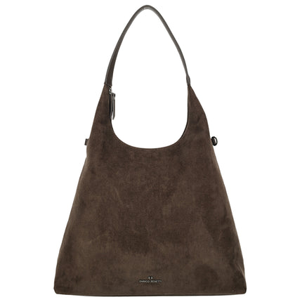 Norah Single Handle Faux Suede Shoulder Shopper Bag