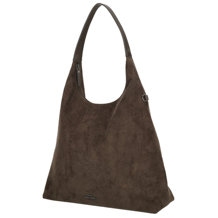 Norah Single Handle Faux Suede Shoulder Shopper Bag