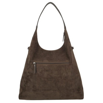 Norah Single Handle Faux Suede Shoulder Shopper Bag