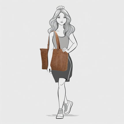 Kate 2 Handle Faux Leather Shopper 15" Laptop